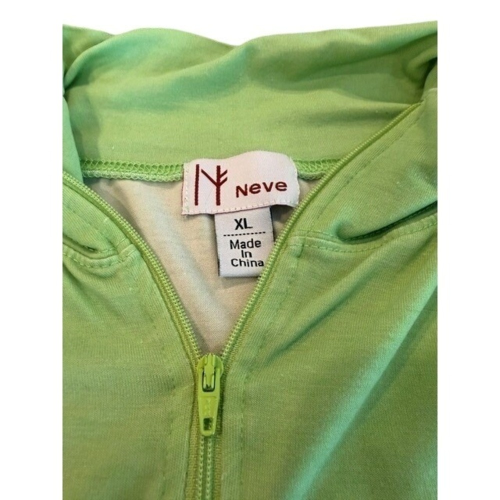 Neve St. Moritz Silk Wool Blend Quarter‎ Zip Ski Base Layer Top Green Women M - Picture 3 of 7